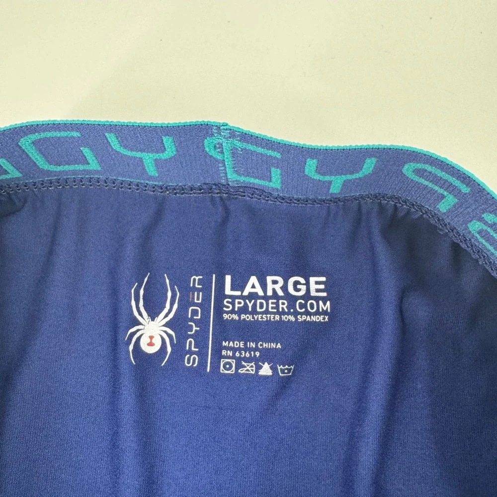 Spyder Men Boxer Briefs Blue Large Performance Stretch Athletic Underwear‎